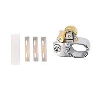 Leather Craft Cutter Finger Knife Ring Belt Cutting Tool Professional DIY Leathercraft Accessories for Leather Strap Cutting Chrome Plated Cast Steel Brass 3 Blades Included