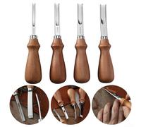 Leather Craft Edge Beveler Set, Skiving Beveling Cutting Tools DIY Handmade Leather Edge Skiving Craft Tools(4pcs)