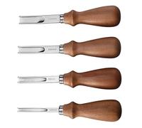 Leather Craft Edge Beveler Tool, 4 PCS Leather Edge Skiving Tools Leather Sharpening Knife for Leather DIY Crafting Making (4mm, 6mm, 8mm, 10mm)