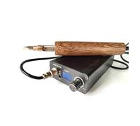 Leather Craft Electric Creasing Edging Machine Leather Edge Creaser DIY Handle Creaser Edger Crimper Tool Set(Wenge Handle)