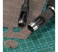 Leather Craft Hollow Hole Punch - Carbon Steel Rotary Punch Tool for Electric Drill, 71mm Length with Hex Shank, Compatible with Leather, Plastic, Rubber, PVC,(#)