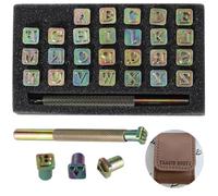 Leather Craft Letter Stamping Tools, Professional Capital Letter Stamp Punch Set, 27 Pcs Alphabet Stamp Punch Set, Imprinting Letter Stamp 6Mm, Leather Art DIY Craft Tool Kit