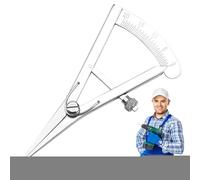 Leather Craft Marking Tool - 3.35 Inch Adjustable Spring Gauge Metal Compass Separator Edge Ruler with Locking Screw | Measuring Gauge for Leathercraft DIY