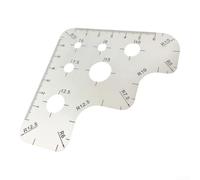 Leather Craft Ruler Stainless Steel 9cm Angle Template for Cutting - Bevelled Edge Tool Pattern Maker