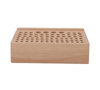 Leather Craft Tool Holder, Wooden Punch Tool Stand with 76 Holes in Diverse Sizes, Durable Beech Leathercraft Tool Rack for Organizing Leather Working Tools and Supplies