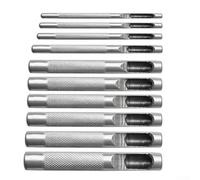 Leather Craft Toolkit 10pcs Hollow Punches for Clean Cuts in Canvas, Webbing, and More