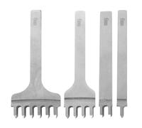 Leather Craft Tools 4PCS 1/2/4/6 Prong Leather Hole Punches Tool DIY Stitching Leather Craft Tools Kit Diamond Lacing Stitching Chisel Set (6mm)