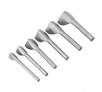 Leather Craft V-Shape Punch Belt End Cutter Set, 6 Pieces, 15-40mm