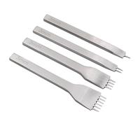 Leather Crafting Kit, Leather Stitching Punch, 4-Piece 1/2/4/6 Prong Crafting Kit, Metal Hole Punch Tool, DIY Tools for Working Craft Projects, Craft Kits