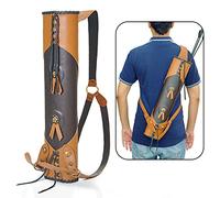 Leather Crafts LC Archery Hip Arrow Quiver - Genuine Cow Leather Arrow Holder - Traditional Handmade Archery Back Quiver for Hunting & Target Practicing - Adjustable Arrow Pouch