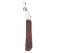 Leather Creaser Stainless Steel Wood Handle Creaser Manual Craft Press Skiving Tool for Leatherwork