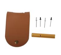 Leather Cribbage Board Game Set with Needle Lightweight Brown 2 Track Leather Game Bag Scoreboard for Family Game Nights and Travel