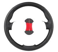 Leather Customized Car Steering Wheel Cover For Ford For Fiesta 2008-2013 For Ecosport 2013-2016 Auto Wear Resistant Parts(Rosso)