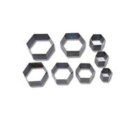 Leather Cutter Punches - 8pcs High Carbon Steel Hollow Punch Set with Sharp Hexagonal Dies for Precise Leather Crafting, Fabric, Polymer Clay & Jewelry DIY
