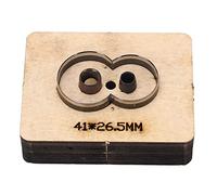 Leather Cutting Die 8 Shape Punch Cutter, Leather Craft Die Tool with Premium Alloy Steel and Birch Wood, 41x26.5mm for Paper Rubber Cardboard DIY Wallet Belt Making