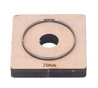 Leather Cutting Die Punch Cutter, Round Shape Craft Tool 70mm Diameter - Durable Alloy Steel and Birch Wood, Versatile for Paper and Rubber