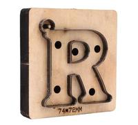 Leather Cutting Die, R Letter Shaped Metal, 74x72mm - Durable Alloy Steel, Precise Crafting Tool for Leather and Fabric