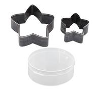 Leather Cutting Die Star Shape Punch Cutter Tool Premium Alloy Steel Craft Mould for DIY Leather Crafting Fabric Cardboard 2Pcs with Storage Box