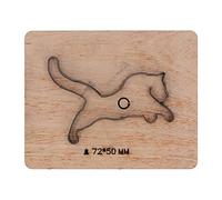 Leather Cutting Die Tiger Shape Punch Cutter, Leather Craft Die Tool with Premium Alloy Steel and Birch Wood, 72x50mm for Paper Rubber Cardboard Wallet Belt DIY Crafting