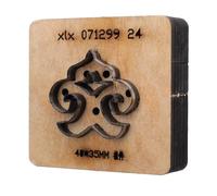 Leather Cutting Die with Wooden Base, Alloy Steel Punching Cutter for Leatherwork, Fabric Paper Crafting Tool, 40x35mm Leather Craft Cutter for DIY Projects and Professional Use