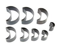 Leather Cutting Dies 8pcs, High Carbon Steel Moon Shaped Punching Tool Metal Leather Craft DIY Cutting Mold for Leather Crafts