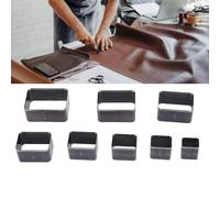 Leather Cutting Dies 8pcs, High Carbon Steel Rectangle Punching Tool Metal Leather Craft DIY Cutting Mold for Leather Crafts and Other Art Project