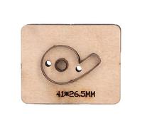 Leather Cutting Dies Set, Scrapbook Embossing Wooden Die, Wood Dies, Alloy Steel, Number 6 Shape, 1.61 x 1.04 Inch, Ideal for Paper Rubber DIY Leather Crafts Making