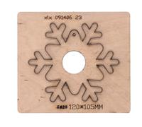 Leather Cutting Dies Set, Scrapbook Embossing Wooden Die, Wood Dies, Christmas Snowflakes Shape, 5.3 x 5.9 x 0.9in, Alloy Steel, for Paper Rubber DIY Leather Crafts