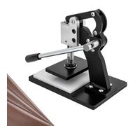 Leather Cutting Machine, 12mm Thick Hand Press Die Cutter with PVC Pad, Embossing Machine with Handle, Mold Stamping Tool for Leather, Fabric, Silicone, Rubber, Paper