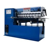 Leather Cutting Machine, Adjustable Speed 1350RPM, Precision Slitting Tool for 0.5-6mm Leather Thickness, Ideal for Strips and Belts with Feeding Platform