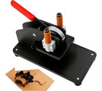 Leather Cutting Machine Manual Die Cutter Embossing Press Steel Plate 10x10cm 45mm Stroke for DIY Craft Punching and Cutting