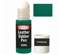 Leather Dabber Pen, 30ml, Leather Recolouring Paint Dye Balm Sofas, Repair Faded & Scratched Upholstery Car Seats, Shoes, Hand Bags, Green Brown Shades (Forest Woodland Hide)