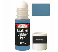 Leather Dabber Pen, 30ml, Leather Recolouring Paint Dye Balm Sofas, Repair Faded & Scratched Upholstery Car Seats, Shoes and Clothing, Blue (Indigo Hide Finish)
