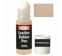 Leather Dabber Pen, 30ml, Leather Recolouring Paint Dye Balm Sofas, Repair Faded & Scratched Upholstery Car Seats, Shoes and Clothing, Brown (Honey Beige Hereford Finish)