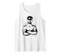 Leather Daddy Gay Pride Distressed Graphic Tank Top