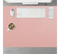 Leather Desk Mat 50 x 100 cm Waterproof Leather Desk Pad Protector Spill Resistant Durable Design for Office Home Decor, Pink