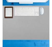 Leather Desk Mat 50 x 80 cm Non Slip Waterproof Desk Writing Pad Spill Resistant Durable Design for Office Home Decor, Grey