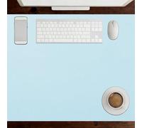 Leather Desk Mat 64 x 102 cm Waterproof Non Slip Writing Pad Wipeable Ideal for Large Mouse Pad and Desk Mats on Top of Desks, Blue