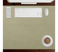 Leather Desk Mat 64 x 102 cm Waterproof Non Slip Writing Pad Wipeable Ideal for Large Mouse Pad and Desk Mats on Top of Desks, Green
