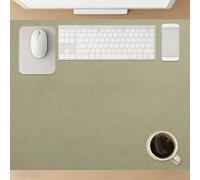 Leather Desk Mat 80 x 130 cm Waterproof Premium Extended Mouse Mat Spill Resistant Durable Design Ideal Keyboard for Office and Home, Green