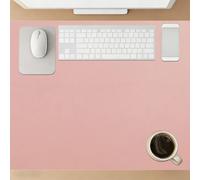 Leather Desk Mat 90 x 116 cm Waterproof Premium Extended Mouse Mat Spill Resistant Durable Design Ideal Keyboard for Office and Home, Pink