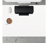 Leather Desk Mat 95 x 122 cm Multifunctional Easy Clean Mouse and Keyboard Mats Easy Clean for Office Work Home Decor, White