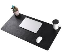 Leather Desk Mat, Non-Slip Genuine Leather Deskmat MouseWritePad Waterproof OfficeHome MulticolorMultiSizes(Black,120x60cm)