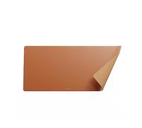 Leather Desk Pad Premium Italian Leather Mat for Gaming Writing Pad Minimal Desk Protector Keyboard Blotter Non Slip Large Mouse Pad (Brown, Medium - 65 x 30 cm)