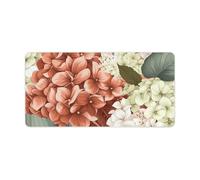Leather Desk Pad Protector, Hydrangeas Mouse Pad, Office Desk Mat XXL Extended Gaming Mousepad, Non-Slip Keyboard Pad Waterproof Writing Pad for Office Home 23.6" X 11.8"