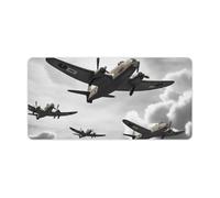 Leather Desk Pad Protector, World War Mouse Pad, Office Desk Mat XXL Extended Gaming Mousepad, Non-Slip Keyboard Pad Waterproof Writing Pad for Office Home 23.6" X 11.8"