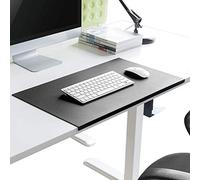 Leather Desk Pad with Edge Lip Protection, Waterproof Gaming/Writing Desk Mat, Non-Slip Mouse Mat, Multifunctional Deskpad for Office Home,80x40cm,Black