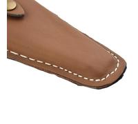 Leather Device Bag for Pruning Scissors Gardening Tools - Compact Waist-Mounted Pliers Storage Pouch with Buckle Closure 2-Pack Light-Brown 205 Mm