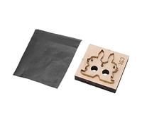 Leather Die Cutter, High Carbon Steel Leather Cutting Die Strip with Thick Wooden Base, Manual Hammer - Operated Leather Cutting Mold for Scrapbook DIY Crafts