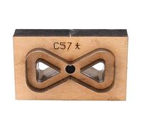 Leather Die Cutter High Hardness Reusable Cutting Mold with Wooden Base, DIY Leather Crafting Tool for Jewelry Making and Home Decor, Bow Shape Embossing Die for Thick